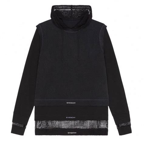 givenchy overlapped hoodie|reversible givenchy black hoodie.